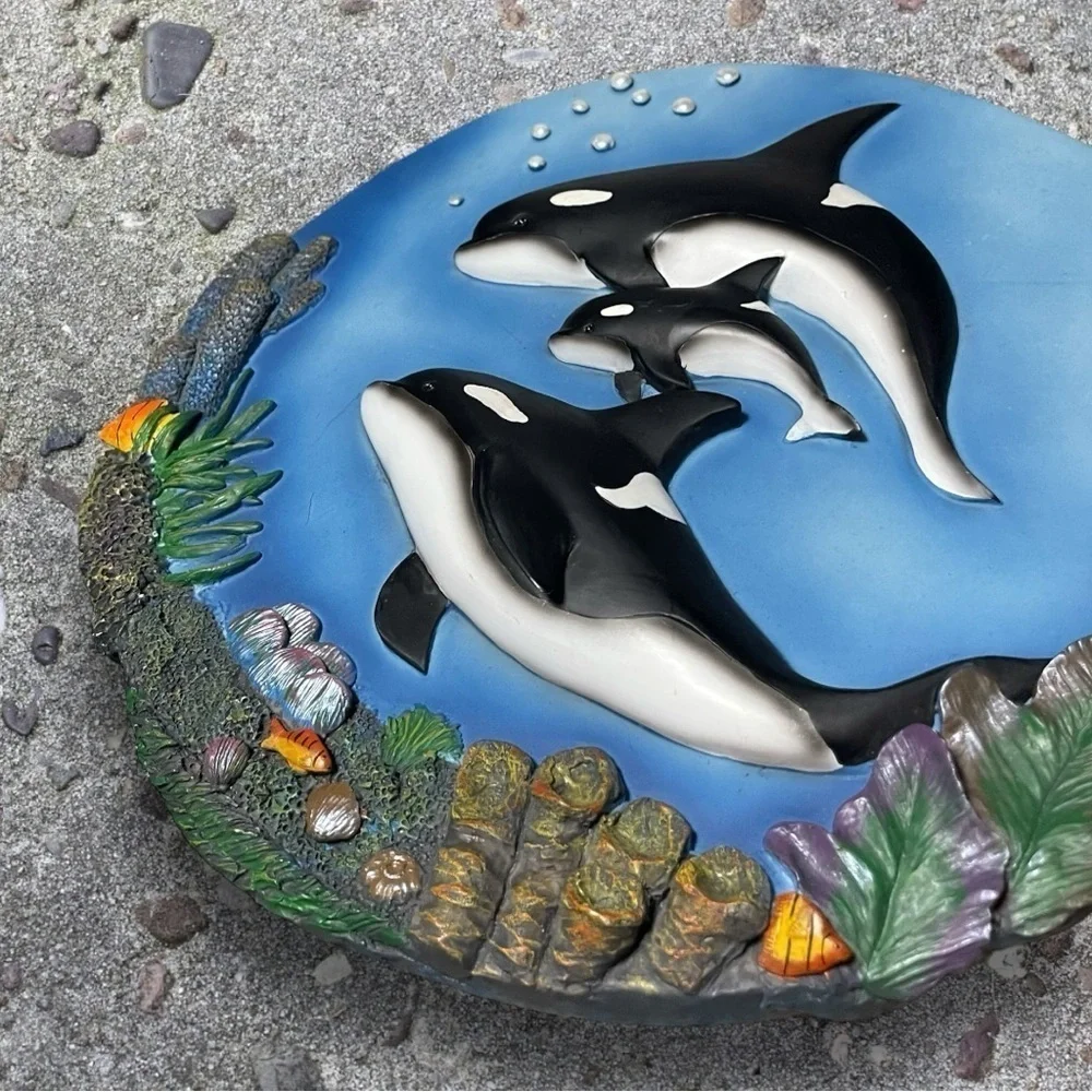 Christian Riese Lassen The Sacred Pools - Stepping Stone 3D Wall Plaque Orcas